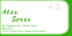 alex seres business card